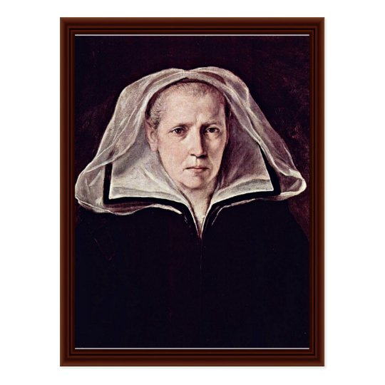 Portrait Of An Elderly Woman By Reni Guido Postcard
