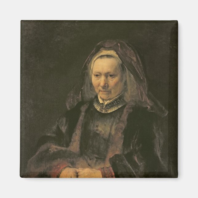 Portrait of an Elderly Woman, c. 1650 Magnet (Front)