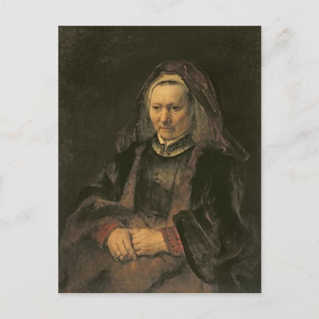 Portrait of an Elderly Woman, c. 1650 Postcard (Front)