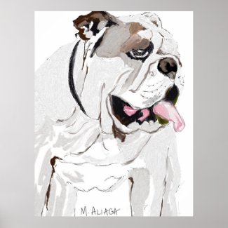 Portrait of an English Bulldog Poster