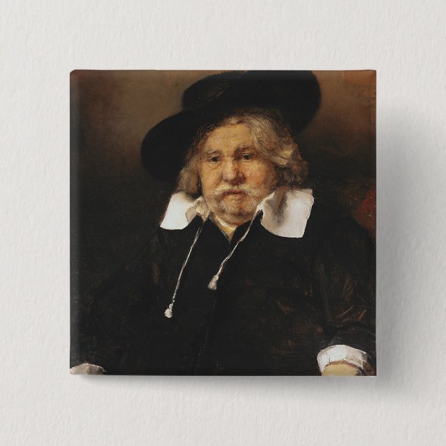 Portrait of an old man, 1667 pinback button (Front)