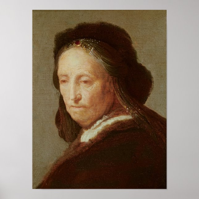 Portrait of an old Woman, c.1600-1700 Poster (Front)