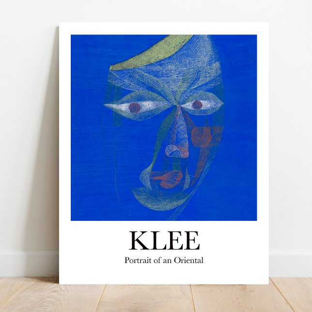 Portrait of an Oriental by Paul Klee Poster (Klee's captivating Portrait of an Oriental. Bold colors, unique style.)
