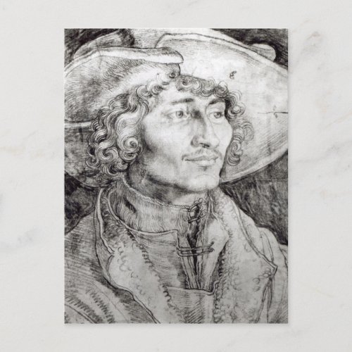 Portrait of an unknown man 1521 postcard