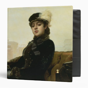 Portrait of an Unknown Woman, 1883 3 Ring Binder