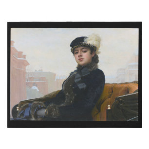 Portrait of an Unknown Woman, Ivan Kramskoi Faux Canvas Print