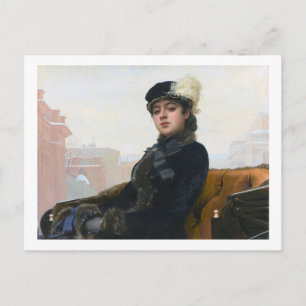 Portrait of an Unknown Woman, Ivan Kramskoi Postcard