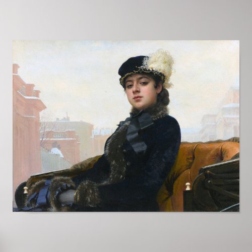 Portrait of an Unknown Woman Ivan Kramskoi Poster