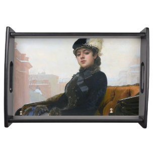 Portrait of an Unknown Woman, Ivan Kramskoi Serving Tray
