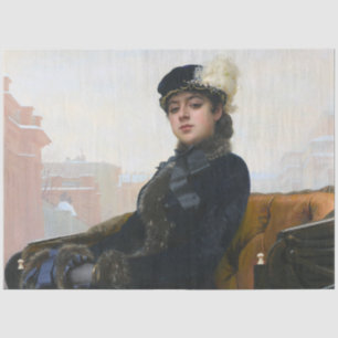 Portrait of an Unknown Woman, Ivan Kramskoi Tissue Paper
