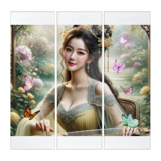 Portrait of Ancient Chinese Grace Triptych