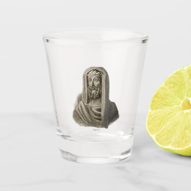 Portrait of Ancient Greek Philosopher Diogenes Shot Glass (Front)