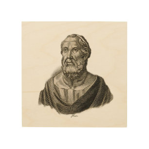 Portrait of Ancient Greek Philosopher Plato Wood Wall Art
