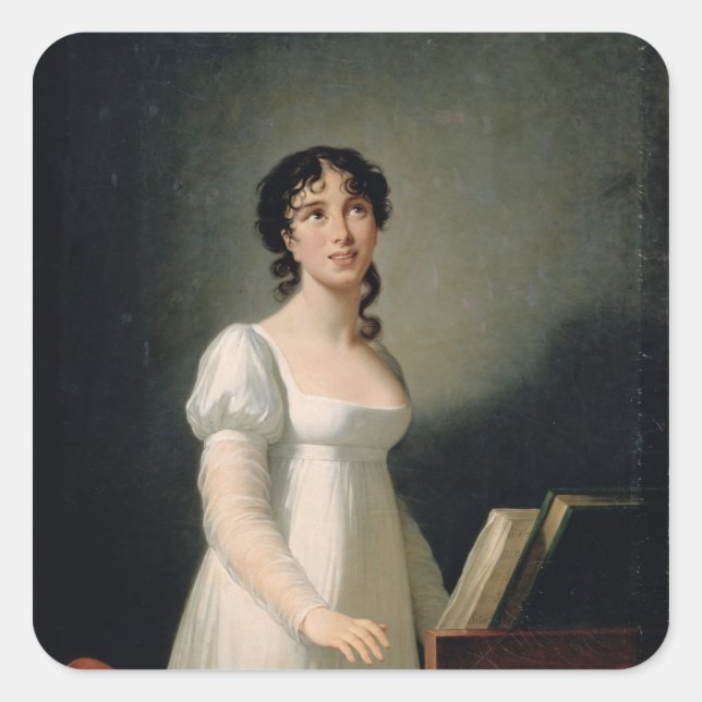 Portrait of Angelica Catalani Square Sticker (Front)