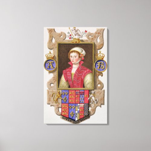 Portrait of Anne Boleyn 1507_36 2nd Queen of Hen Canvas Print