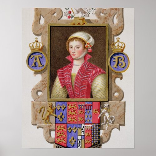 Portrait of Anne Boleyn 1507_36 2nd Queen of Hen Poster