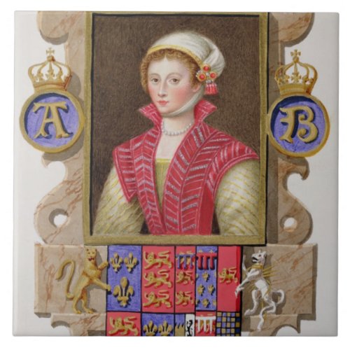 Portrait of Anne Boleyn 1507_36 2nd Queen of Hen Tile