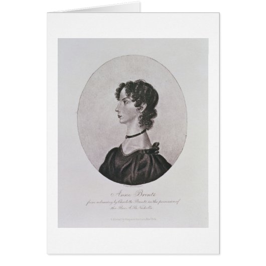 Portrait of Anne Bronte (1820-49) from a drawing i (Front)
