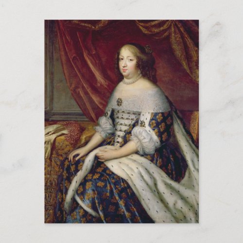 Portrait of Anne of Austria  Queen of France Postcard