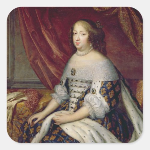 Portrait of Anne of Austria  Queen of France Square Sticker