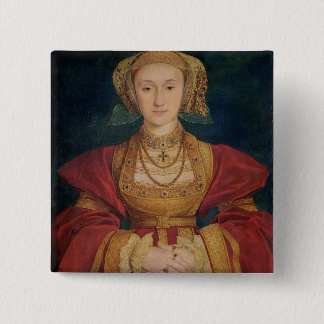 Portrait of Anne of Cleves  1539 Button (Front)