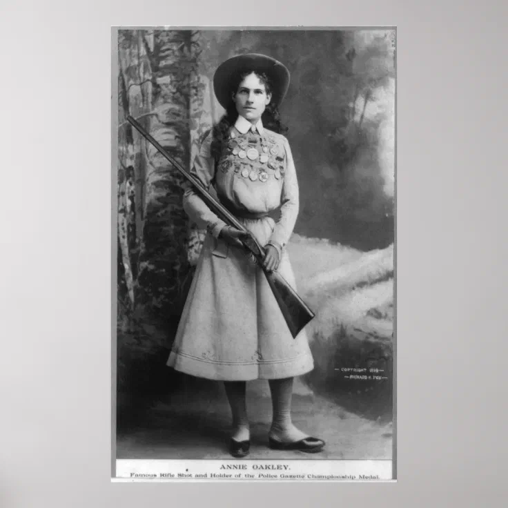 Portrait of Annie Oakley born Phoebe Ann Mosey Poster | Zazzle