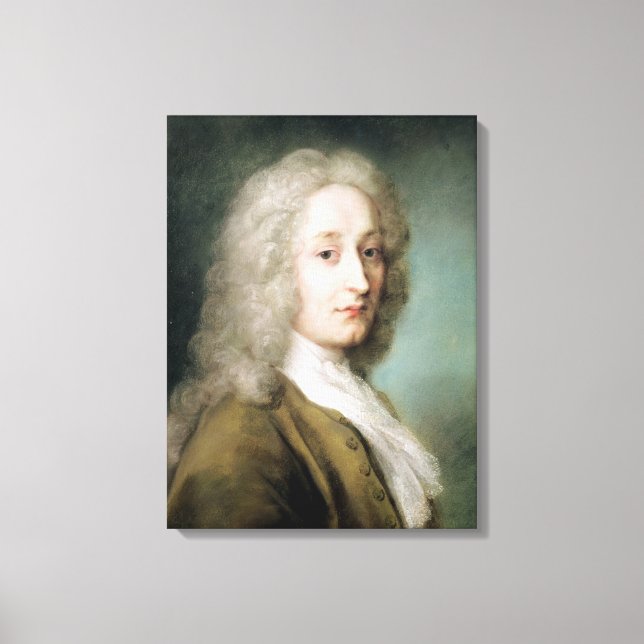 Portrait of Antoine Watteau Canvas Print (Front)