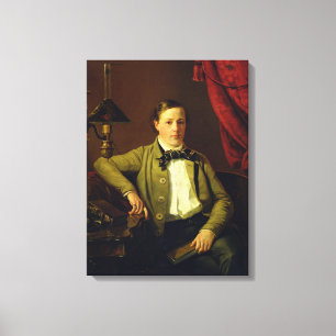 Portrait of Apollon Maykov, 1840 Canvas Print