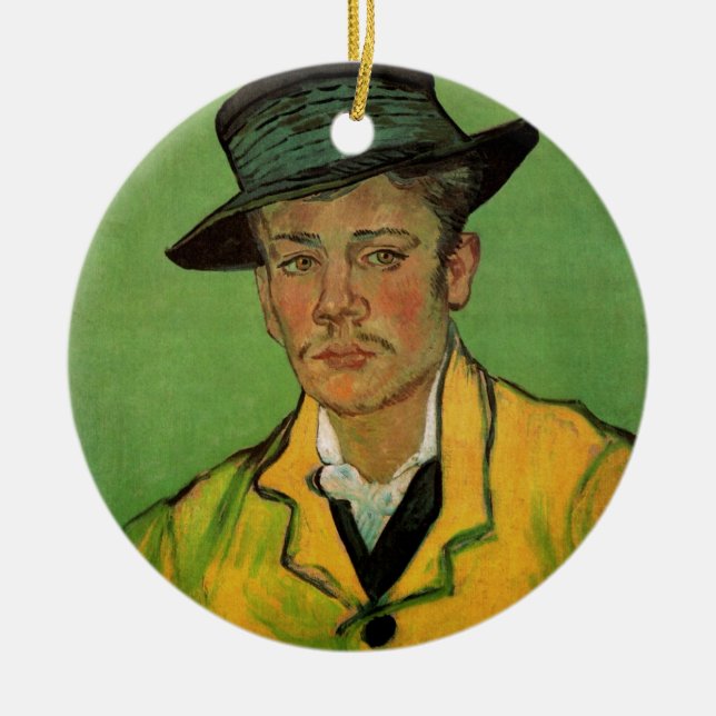 Portrait of Armand Roulin by Vincent van Gogh Ceramic Ornament (Front)