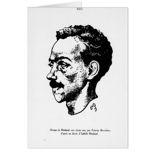 Portrait of Arthur Rimbaud Cards (Front)