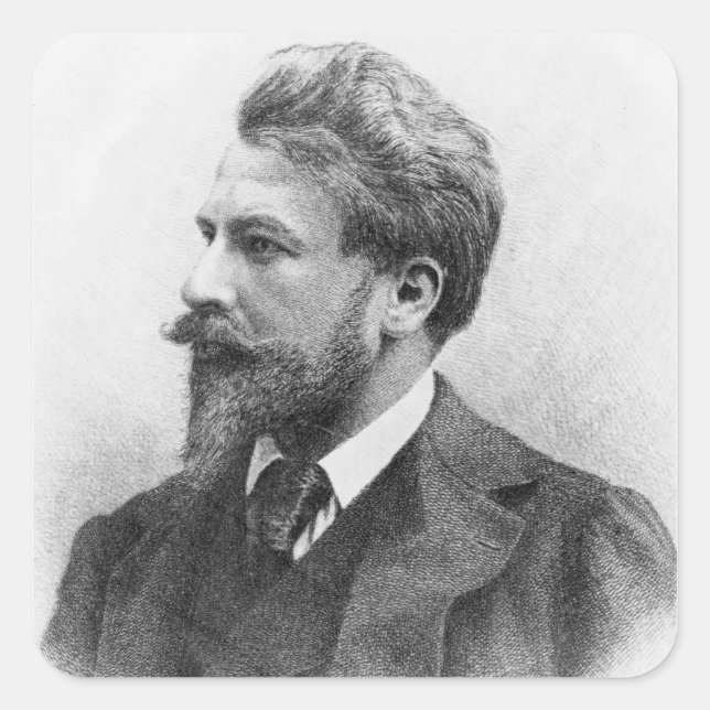Portrait of Arthur Schnitzler Square Sticker (Front)
