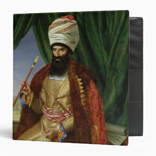 Portrait of Asker-Khan, Ambassador of Persia 3 Ring Binder