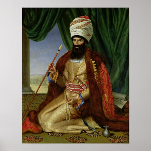 Portrait of Asker_Khan Ambassador of Persia Poster