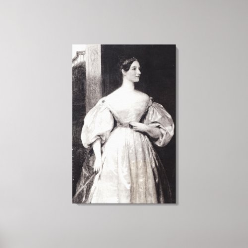 Portrait of Augusta Ada Byron Canvas Print