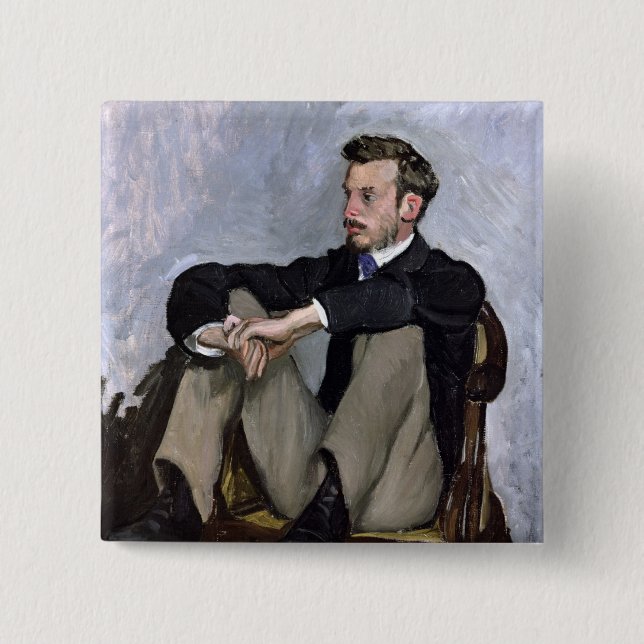 Portrait of Auguste Renoir , 1867 Pinback Button (Front)