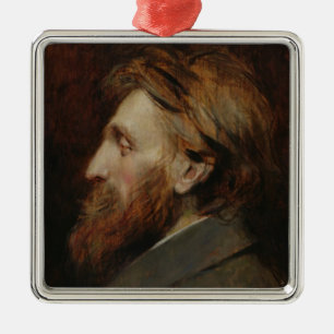 Portrait of Auguste Rodin  1881 Metal Ornament