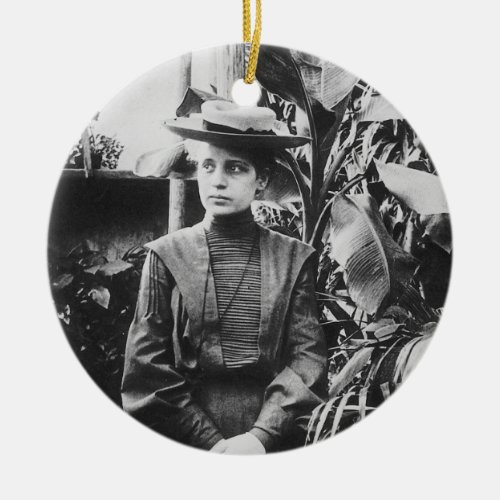 Portrait of Austrian physicist Lise Meitner Ceramic Ornament
