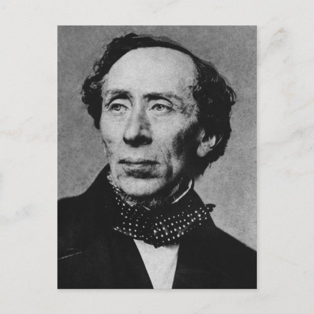 Portrait of Author Hans Christian Andersen Postcard (Front)