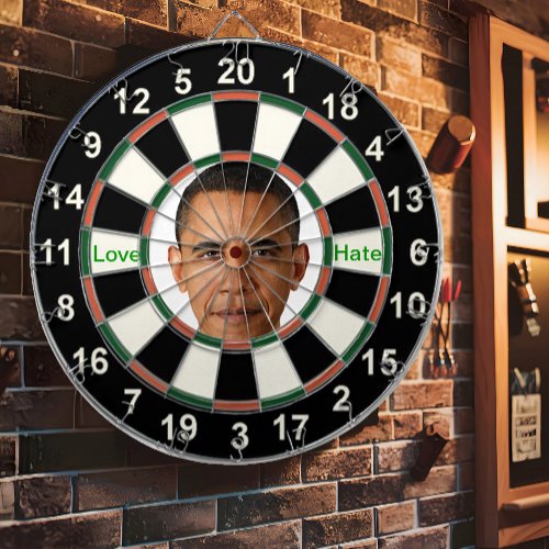 Portrait of Barack Obama Dart Board