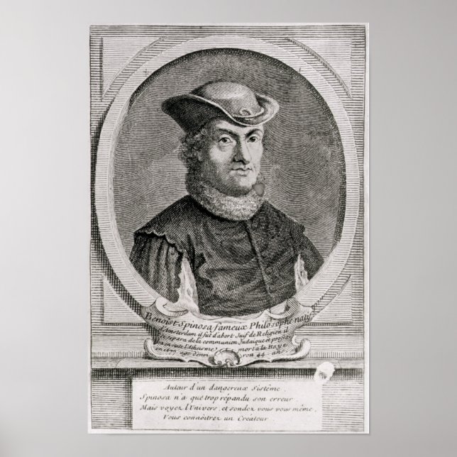 Portrait of Baruch or Benedict Spinoza Poster (Front)