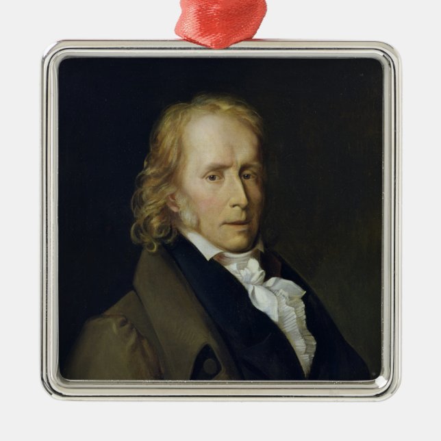 Portrait of Benjamin Constant de Rebecque Metal Ornament (Front)