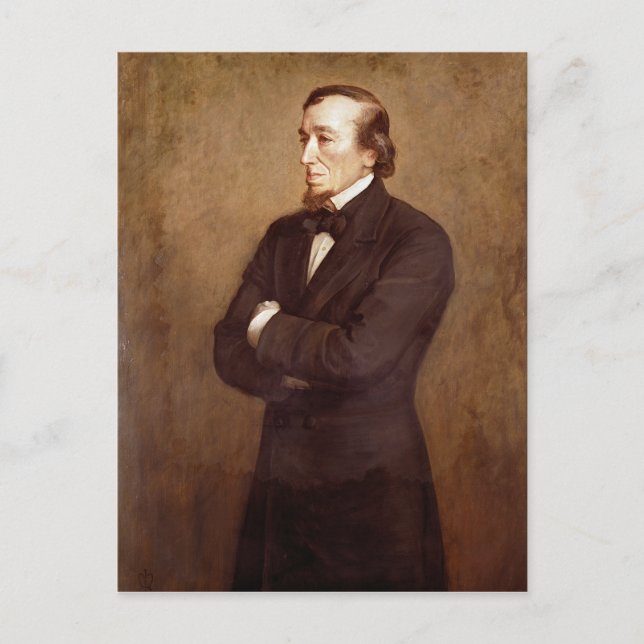 Portrait of Benjamin Disraeli Postcard (Front)