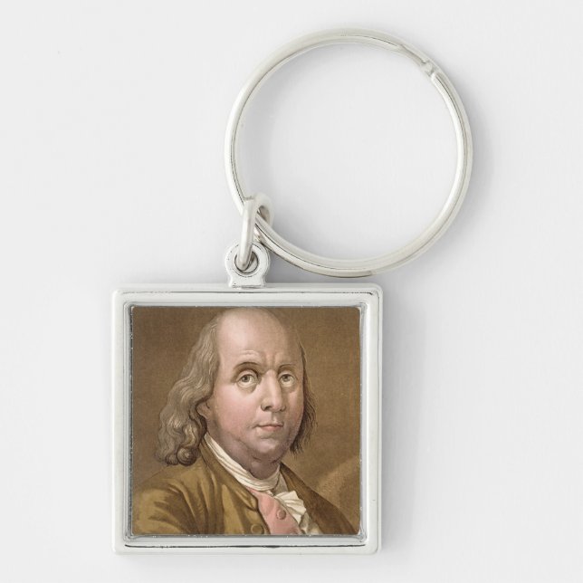 Portrait of Benjamin Franklin (1706-90), from 'Le Keychain (Front)