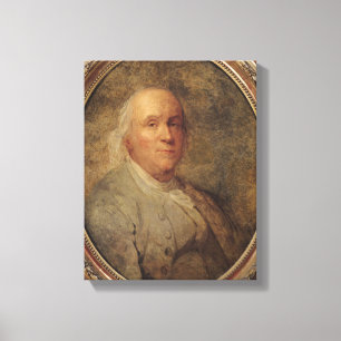 Portrait of Benjamin Franklin, c.1780 Canvas Print