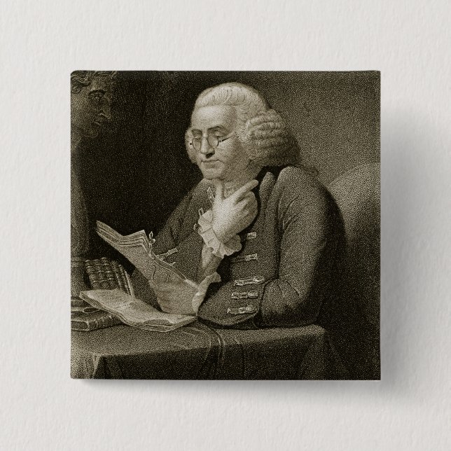 Portrait of Benjamin Franklin, engraved by Thomas Button (Front)