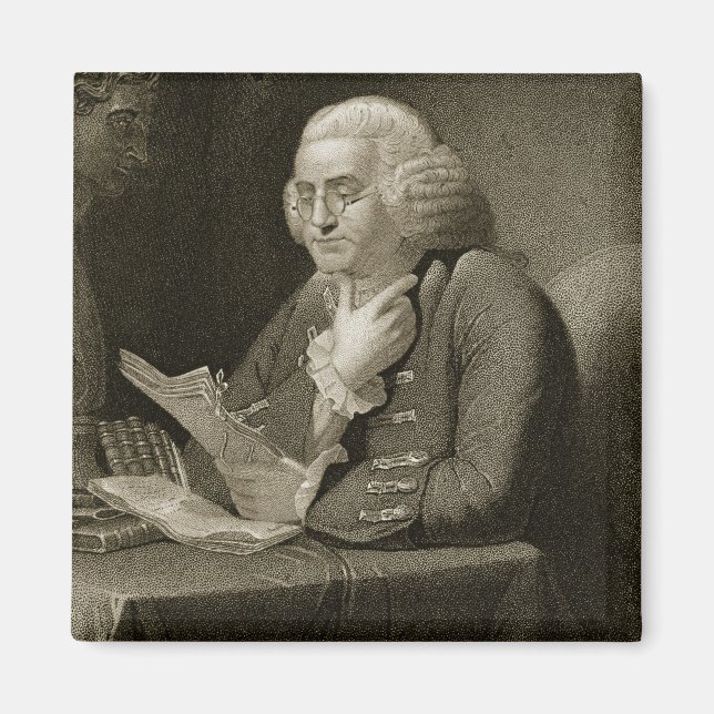 Portrait of Benjamin Franklin, engraved by Thomas Magnet (Front)