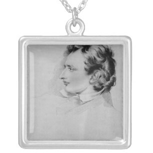Portrait of Benjamin Robert Haydon Silver Plated Necklace