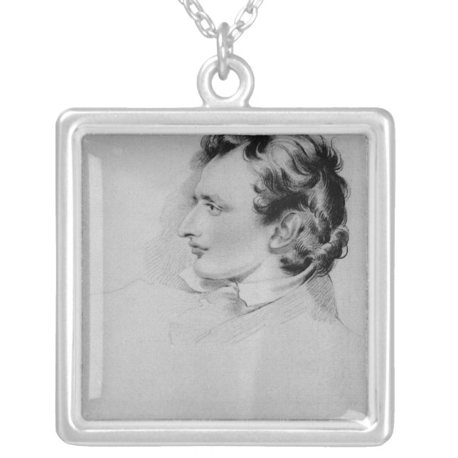 Portrait of Benjamin Robert Haydon Silver Plated Necklace (Front)