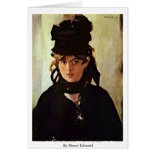 Portrait Of Berthe Morisot Cards (Front)