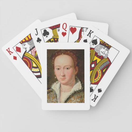 Portrait of Bianca Cappello c1580 oil on copper Playing Cards